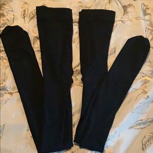 Fleece maternity footed tights x2
